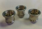 SET OF 3 NICKEL METAL SCREW ON PIPE BELL PARTY BOWL THREADING FOR SCREW ON LID