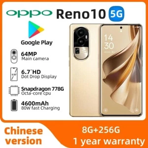 OPPO Reno 10 5G 12GB+256GB 64MP Dual SIM Global Unlocked Smartphone New Sealed - Picture 1 of 19