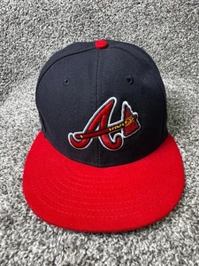 Gorra de béisbol Atlanta Braves ajustada talla 7 1/8 azul rojo nueva era 59fifty - Imagen 1 de 10