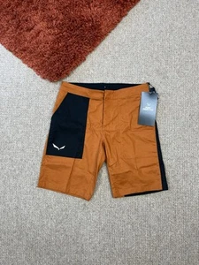 Salewa Lavaredo Shorts Size Small Men’s Orange Black Hemp Ripstop New RRP £75 - Picture 1 of 12