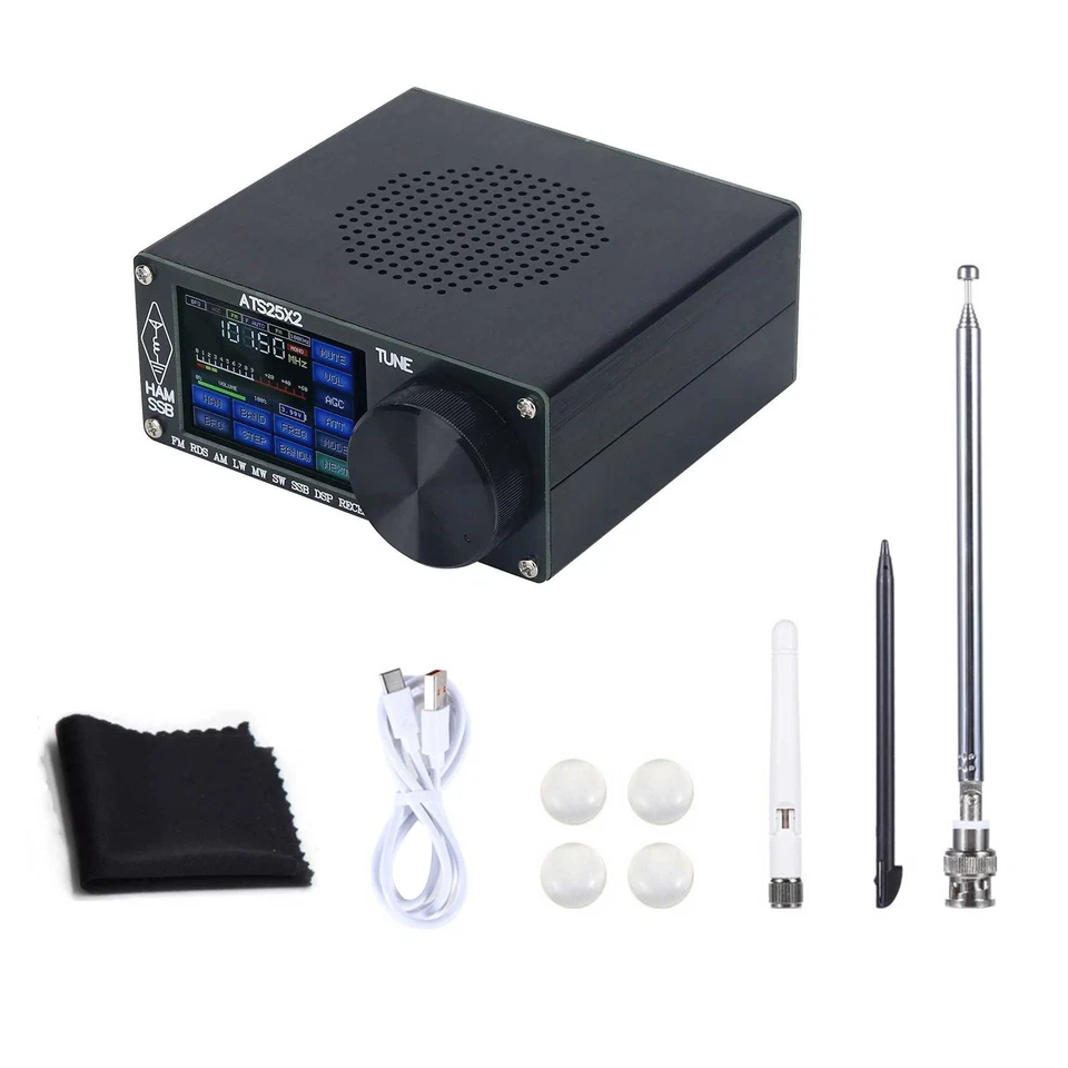 Multi-Function ATS25X2 WIFI Radio Receiver FM RDS AM LW MW SW SSB DSP w/ Antenna - Image 1 of 4