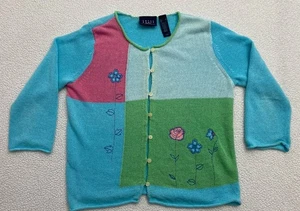 Maglione donna Liz Claiborne Crazy Horse manica 3/4 pastello con bottoni piccolo 7 - Foto 1 di 8