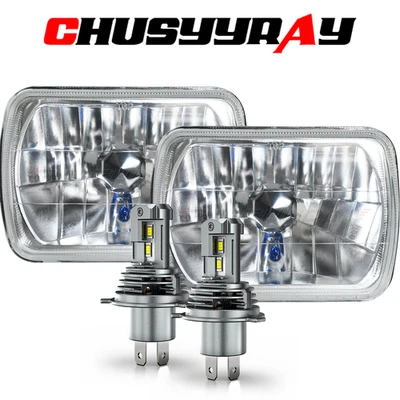 Faro LED cuadrado de 2 piezas 7x6" para camioneta Ford F750 F-750 Super Duty 2000-2015 Foto 1 de 4