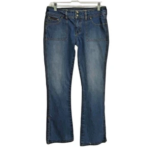 Vintage Y2K Abercrombie & Fitch Jeans 32 x 31 Zipper Ankles Bootcut 100% Cotton - Picture 1 of 11