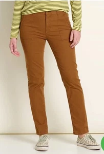 Pantalones para mujer Toad & Co Earthworks 8 algodón elástico marrón - Imagen 1 de 11