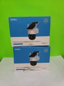 AOSU Solar Camera Security Outdoor 100% WireFree Security Cameras Wireless Lot 2 - Picture 1 of 12