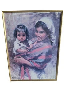 Harley Brown Singed Numbered Print Native American Girl - 20.5" x 17" - Picture 1 of 10