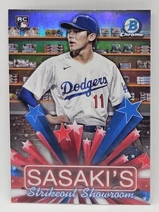 2025 Bowman #HS-9 Roki Sasaki Hobby Stars Refractor Dodgers RC - Picture 1 of 2