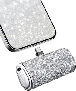 iWALK Upgraded Sparkly Portable Charger 22.5W, 5000mAh Power Bank for iPhone - Picture 1 of 6