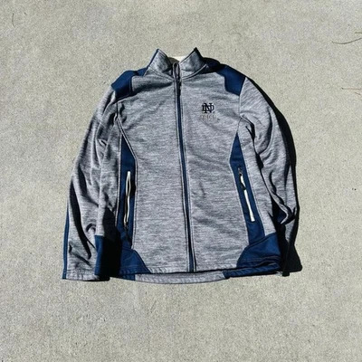 Grey and navy Notre Dame fleece jacket - Image 1 of 4
