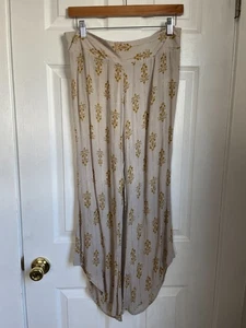 PANTALONES HARÉN FREE PEOPLE Talla S Estampado Diamante Carpi Floral Suelto Fluido Estilo Boho - Imagen 1 de 7