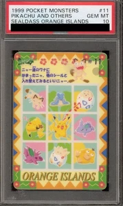 PSA 10 Pikachu and Others #12 Sealdass Orange Islands 1999 Vintage Pokemon Card - Picture 1 of 2