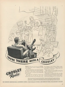 1940 Crosley Radio When It Happen Without Leaving Your Armchair Druckanzeige - Bild 1 von 1