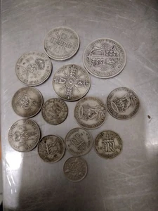 Silver Coins Job Lot Old - Picture 1 of 3
