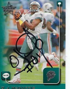 O.J. McDUFFIE 1999 FIRMADO DONRUSS NOVATOS Y ESTRELLAS #106 - DELFINES MIAMI - Imagen 1 de 1
