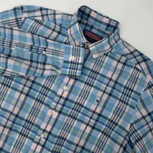 Vineyard Vines Tucker Hemd Herren M Multi Kariert Langarm Kragen Button Down - Bild 1 von 12