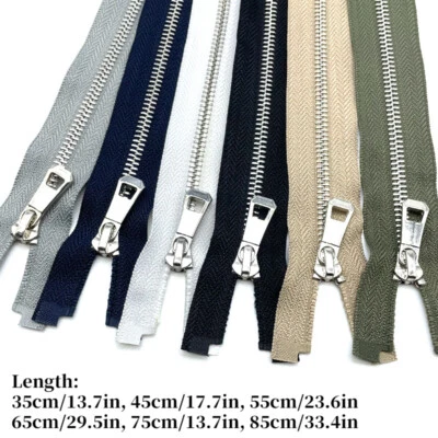 1Pc 5 # Anello Cerniera su un solo Lato Pullover Metallo Zip Artigianale Panno - Immagine 1 di 4