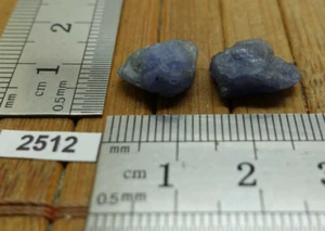 Lot 2 X TANZANITE 2,6g pierre brute naturelle TRES RARE ! reiki brut Tanzanie - Picture 1 of 3