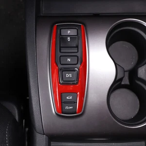 Red ABS Central Control Gear Button Frame Interior For Honda Pilot 2015-2022 - Picture 1 of 10