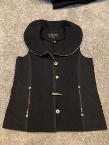Icelandic Designs Button Closure Black Wool Vest Women’s Extra Large XL RARE EUC