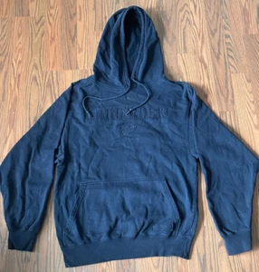 Hard Rock Cafe Houston Sweatshirt Hoodie Embroidered Navy Blue Men’s Sz small - Picture 1 of 9