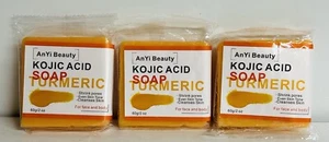 Kojic Acid +Turmeric Soap Face & Body Bar Soap 2 oz Each - Picture 1 of 2