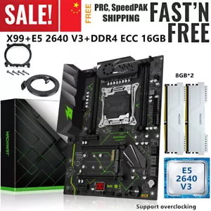 X99 Motherboard LGA 2011-V3 with Xeon E5 2640 V3 Processor 2*8GB DDR4 RAM Combo - Picture 1 of 21
