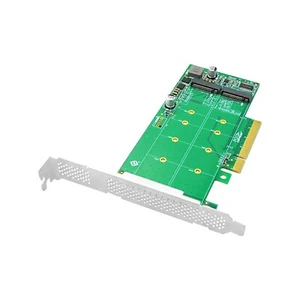 PCIe x8 to 2-Port M.2 NVMe Adapter - Picture 1 of 5