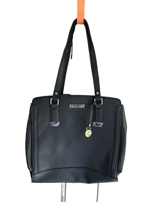 Bolso de Mano/Hombro Kenneth Cole Cuero Reacción Negro - Excelente Estado Amor Foto 1 de 4