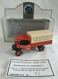 LLEDO PROMOTIONAL FODEN CANVAS BACK STEAM WAGON CARRINGTON STEAM RALLY BOXED - Picture 1 of 3