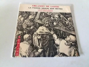 HANS GRISCHKAT "ORLANDO DE LASSUS LA PASION SEGUN SAN M" LP VINYL 12" BE/G EX/EX - Picture 1 of 2
