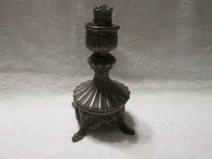 Vintage Steampunk Lamp Base Candlestick Holder Heavy Metal - Picture 1 of 7