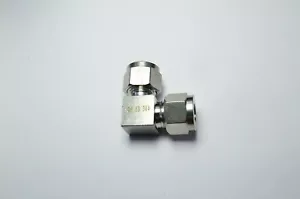 3/8" OD Tube Steel Stainless Twin Ferrule Elbow L Union Fitting Air Gas Water - Picture 1 of 5