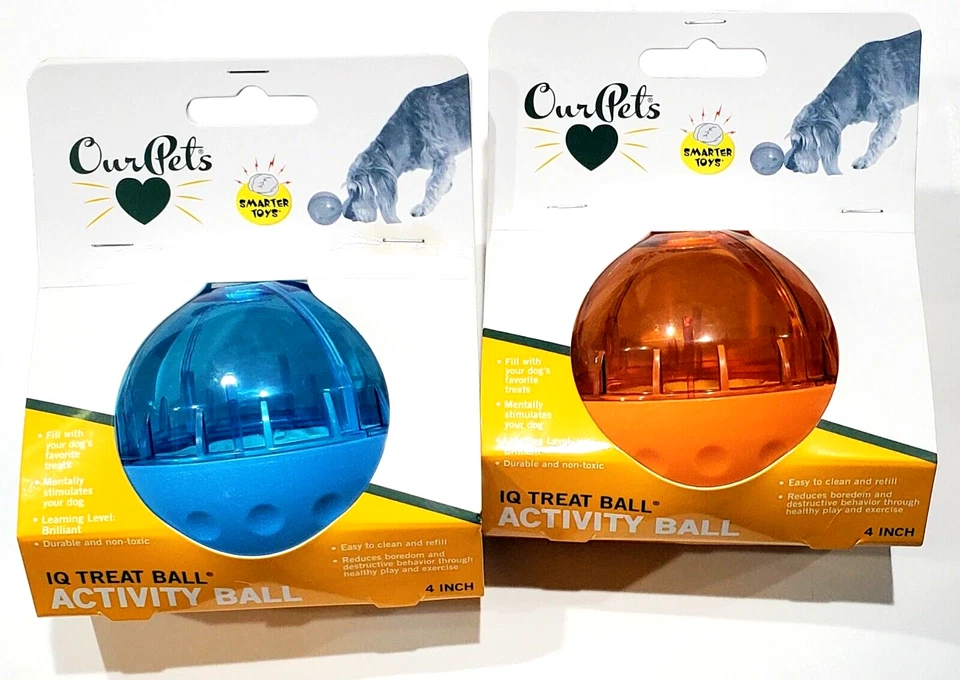 2 golosinas favoritas IQ Treat Ball actividad para perros fácil de limpiar y rellenar nuestras mascotas Foto 1 de 1