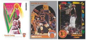 PATRICK EWING 3pc Near Mint Basketball Card Lot 1990- 1992 NBA SkyBox Collegiate - Picture 1 of 2