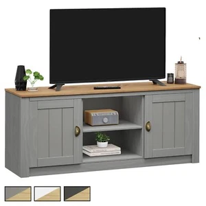 TV Lowboard aus Kiefer Massivholz lackiert mit 2 Türen und Muschelgriffen - Bild 1 von 18