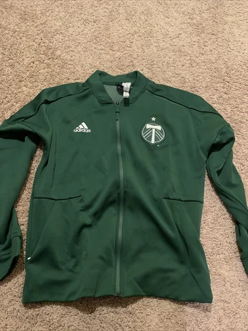 Adidas Portland Timbers MLS Soccer Green Zip-Up Jacket Adult Large Rare Cover