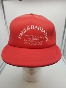 Vintage Paul's Radiator Paulding Ohio Hat Trucker Adjustable Funny Logo Cap - Picture 1 of 4