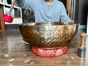 Singing Bowl Nepal-Large full moon singing bowl-24 inches Diameter singing bowl - Picture 1 of 8
