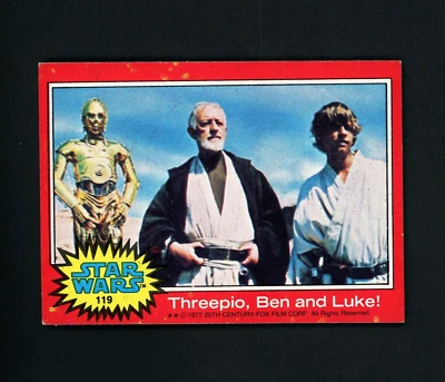 Threepio, Ben and Luke! 1977 Topps Star Wars #119 NM - Image 1 of 2