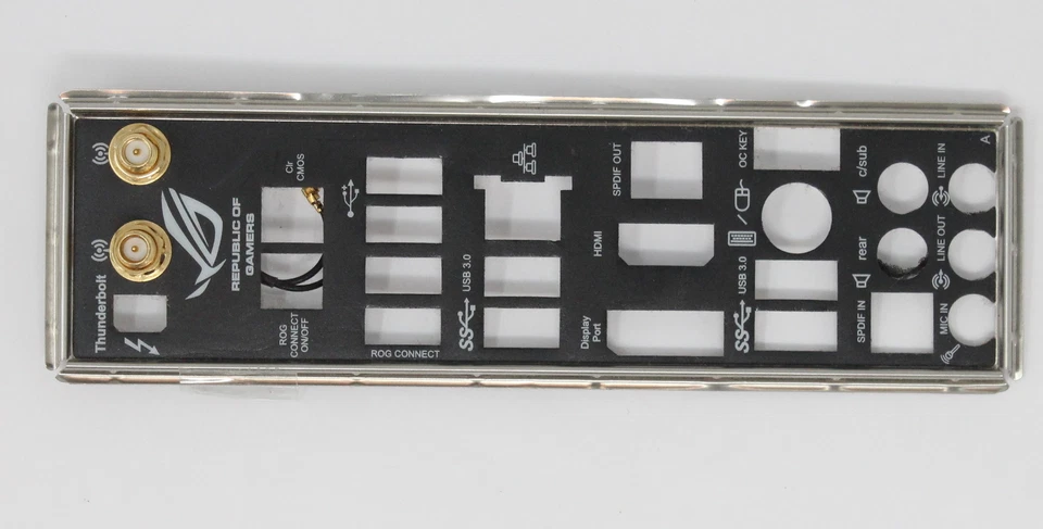 Asus Maximus V Extreme - ATX Blende Slotblende IO Shield Slotblech (#8911) - Bild 1 von 1