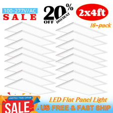 2x4FT 75W 5000K LED Troffer Panel Light, Recessed Edge-Lit Troffer Light 16PACK