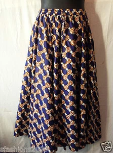 Women Long Ankara High Waist Elastic Skirt Wax Fabric Maxi African Free size 48" - Picture 1 of 7