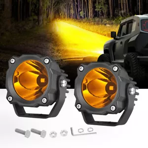 2x2.6"Inch LED Driving Fog Lights Spot Amber For Motorcycle Off Road ATV OEA Fog - Bild 1 von 8