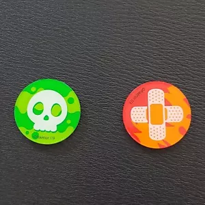Pokemon TCG Official Acrylic Coins Damage Burn & Poison Counters - Picture 1 of 2