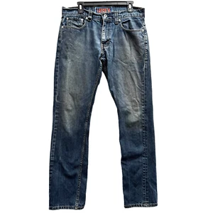 Y2K Levi's 511 Skinny Straight Leg Herren 34x32 blau gewaschen 00s Denim Jeans Vintage - Bild 1 von 8