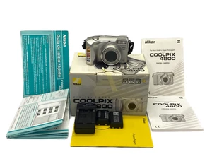 WORKING Nikon Coolpix E4800 4.0mp Digital Camera w/ BOX Charger & 2 Batteries - Picture 1 of 9