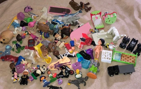 Random Toy Lot. Junk Drawer Toy Box ~Shortcake~ Batman~ Disney Christmas Cover