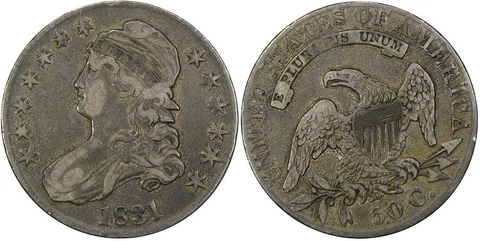 1831 50C O-112 R.3 XF CAPPED BUST ~ LUSTROUS ORIGINAL & ROTATED DIES! Cover