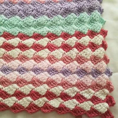 Manta afgana ganchillo a mano puntada 52x42 nueva Foto 1 de 3